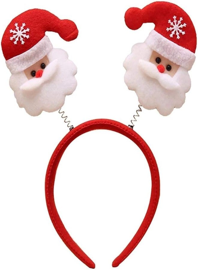 Evisha إيفيشا: طقم مكون من قطعتين: قبعة سانتا وقطعتين من ربطات رأس سانتا، نظارات، أزياء سانتا كلوز، زينة حفلات الكريسماس، قبعات عيد الميلاد. - Image 5